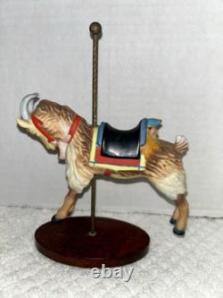 FRANKLIN MINT TREASURY OF CAROUSEL ART 1988 SET OF 12 ANIMALS Turntable Display