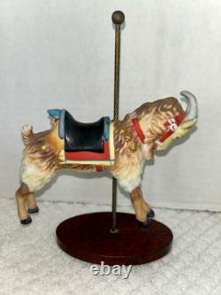 FRANKLIN MINT TREASURY OF CAROUSEL ART 1988 SET OF 12 ANIMALS Turntable Display