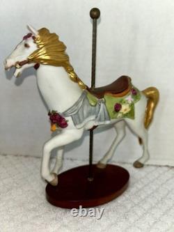 FRANKLIN MINT TREASURY OF CAROUSEL ART 1988 SET OF 12 ANIMALS Turntable Display