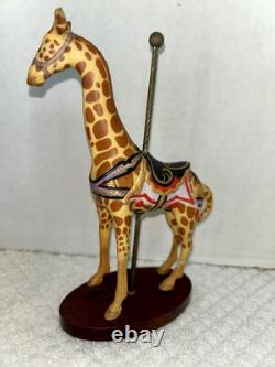FRANKLIN MINT TREASURY OF CAROUSEL ART 1988 SET OF 12 ANIMALS Turntable Display