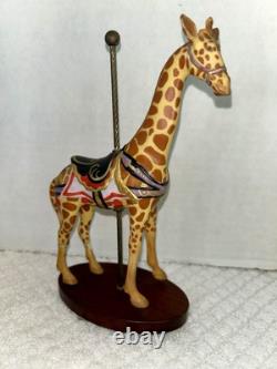 FRANKLIN MINT TREASURY OF CAROUSEL ART 1988 SET OF 12 ANIMALS Turntable Display