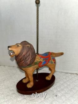 FRANKLIN MINT TREASURY OF CAROUSEL ART 1988 SET OF 12 ANIMALS Turntable Display