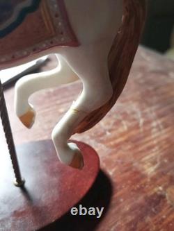 FRANKLIN MINT TREASURY OF CAROUSEL ART 1988 SET OF 12 ANIMALS Turntable Display