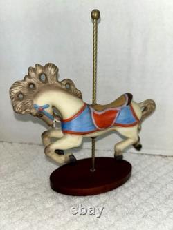 FRANKLIN MINT TREASURY OF CAROUSEL ART 1988 SET OF 12 ANIMALS Turntable Display