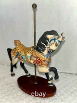 FRANKLIN MINT TREASURY OF CAROUSEL ART 1988 SET OF 12 ANIMALS Turntable Display