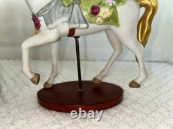 FRANKLIN MINT TREASURY OF CAROUSEL ART 1988 SET OF 12 ANIMALS Turntable Display
