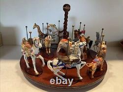 FRANKLIN MINT TREASURY OF CAROUSEL ART 1988 SET OF 12 ANIMALS WithBOXES, PAPERWORK