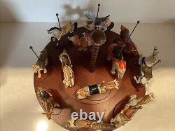 FRANKLIN MINT TREASURY OF CAROUSEL ART 1988 SET OF 12 ANIMALS WithBOXES, PAPERWORK