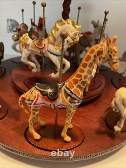 FRANKLIN MINT TREASURY OF CAROUSEL ART 1988 SET OF 12 ANIMALS WithBOXES, PAPERWORK