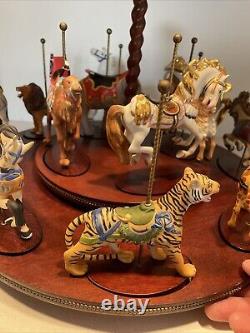 FRANKLIN MINT TREASURY OF CAROUSEL ART 1988 SET OF 12 ANIMALS WithBOXES, PAPERWORK
