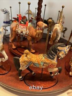 FRANKLIN MINT TREASURY OF CAROUSEL ART 1988 SET OF 12 ANIMALS WithBOXES, PAPERWORK