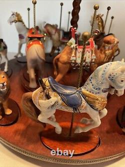 FRANKLIN MINT TREASURY OF CAROUSEL ART 1988 SET OF 12 ANIMALS WithBOXES, PAPERWORK