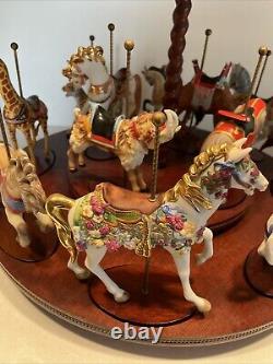 FRANKLIN MINT TREASURY OF CAROUSEL ART 1988 SET OF 12 ANIMALS WithBOXES, PAPERWORK