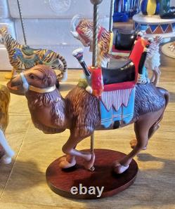FRANKLIN MINT TREASURY OF CAROUSEL ART 1988 SET OF 9 ANIMALS With5-BOXES