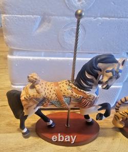 FRANKLIN MINT TREASURY OF CAROUSEL ART 1988 SET OF 9 ANIMALS With5-BOXES