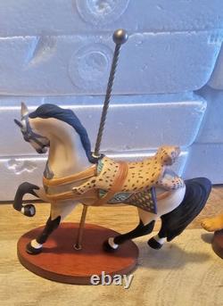 FRANKLIN MINT TREASURY OF CAROUSEL ART 1988 SET OF 9 ANIMALS With5-BOXES
