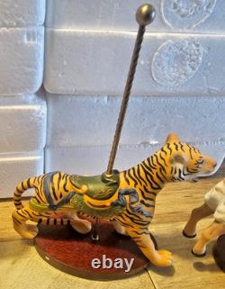 FRANKLIN MINT TREASURY OF CAROUSEL ART 1988 SET OF 9 ANIMALS With5-BOXES