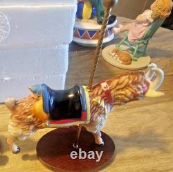 FRANKLIN MINT TREASURY OF CAROUSEL ART 1988 SET OF 9 ANIMALS With5-BOXES