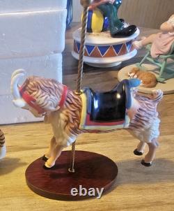 FRANKLIN MINT TREASURY OF CAROUSEL ART 1988 SET OF 9 ANIMALS With5-BOXES