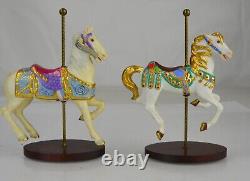 FRANKLIN MINT TREASURY Treasury of Carousel Art Rotating Horse & Animal Display