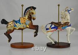 FRANKLIN MINT TREASURY Treasury of Carousel Art Rotating Horse & Animal Display