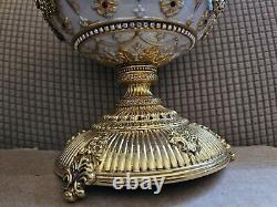 Faberge Imperial Mechanical Carousel Egg Music Box Franklin Mint Manual Works
