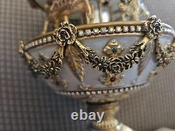 Faberge Imperial Mechanical Carousel Egg Music Box Franklin Mint Manual Works