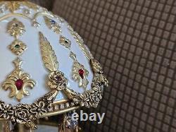 Faberge Imperial Mechanical Carousel Egg Music Box Franklin Mint Manual Works