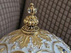 Faberge Imperial Mechanical Carousel Egg Music Box Franklin Mint Manual Works