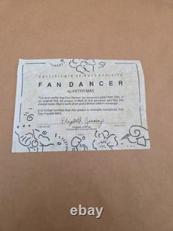 Fan Dancer By Peter Max, Franklin Mint Porcelain COA
