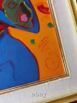 Fan Dancer by Peter Max Franklin Mint Porcelain Plaque With COA, Framed