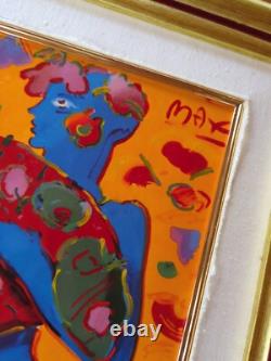 Fan Dancer by Peter Max Franklin Mint Porcelain Plaque With COA, Framed