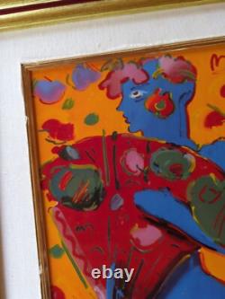 Fan Dancer by Peter Max Franklin Mint Porcelain Plaque With COA, Framed