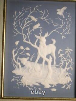 Fine Parian Porcelain Pâte-sur-Pâte / Tile Framed - Georgeous