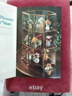 Flowers Of The Year Franklin Mint Porcelain Miniatures Orig. Glass/Bronze Case