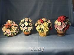 Flowers of the Capodimonte Palace Centerpieces Lot of 4