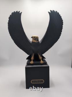 Franklin Falcon of the Nile Roushdy Iskander Garas Sculpture Statue 1988 Stand