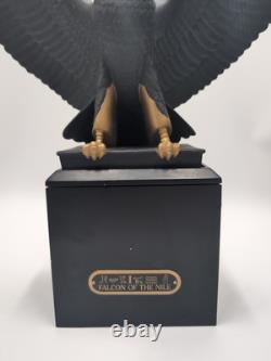 Franklin Falcon of the Nile Roushdy Iskander Garas Sculpture Statue 1988 Stand