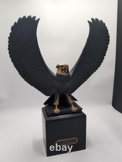 Franklin Falcon of the Nile Roushdy Iskander Garas Sculpture Statue 1988 Stand