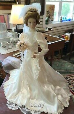 Franklin Heirloom 21 Bridal Porcelain Doll Stunning Beautiful Condition