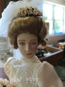 Franklin Heirloom 21 Bridal Porcelain Doll Stunning Beautiful Condition