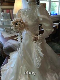 Franklin Heirloom 21 Bridal Porcelain Doll Stunning Beautiful Condition