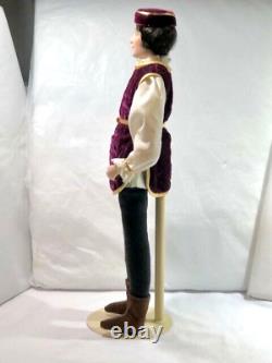 Franklin Heirloom Collection Handpainted Porcelain Romeo & Juliet Dolls with Stand