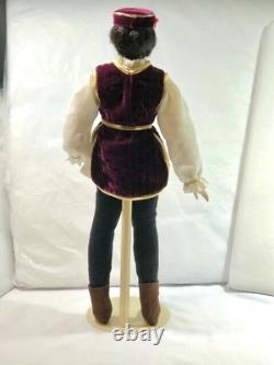 Franklin Heirloom Collection Handpainted Porcelain Romeo & Juliet Dolls with Stand