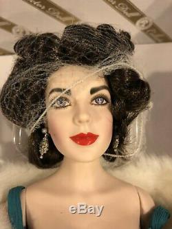 Franklin Heirloom Doll Elizabeth Taylor Porcelain Emerald Green Dress NRFB