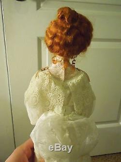 Franklin Heirloom Dolls Victorian Porcelain Bride & Groom with Boxes