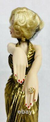 Franklin Heirloom Marilyn Monroe Collector's Doll with Box GOLDEN Porcelain