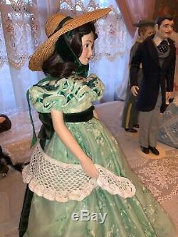Franklin Heirloom Porcelain Doll Gone With the Wind Rare 5 Character Set