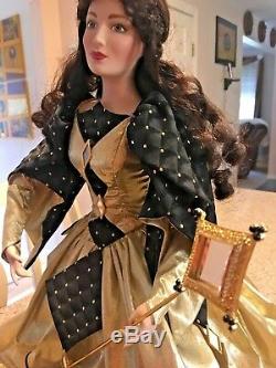 Franklin Heirloom Porcelain Doll Queen Of Diamonds Playing Cards Royalty Collect