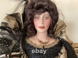 Franklin Heirloom Queen of the Masquerade Ball Porcelain Doll With Display Case